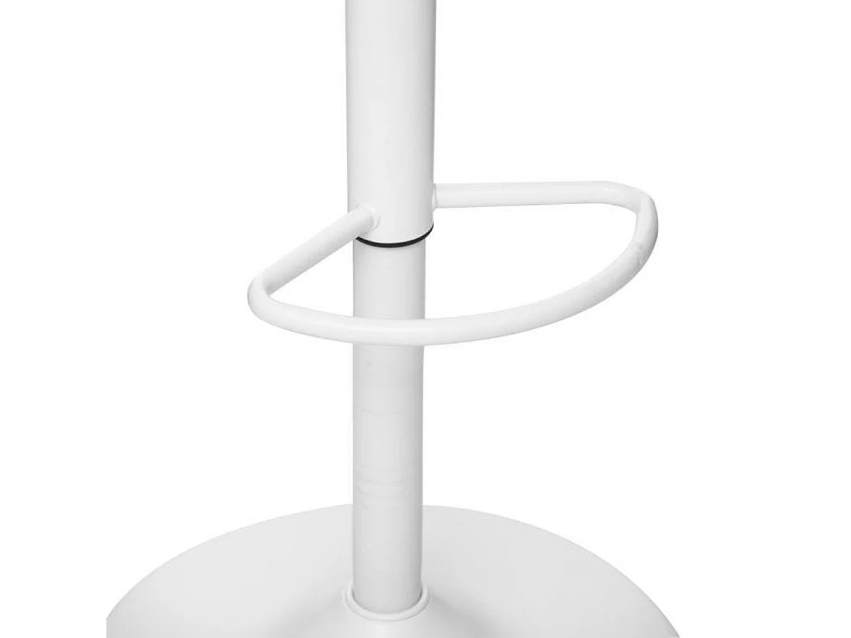 Lot de 2 chaises de bar en polypropylène coloris blanc - Diamètre 45 x Hauteur 103 cm