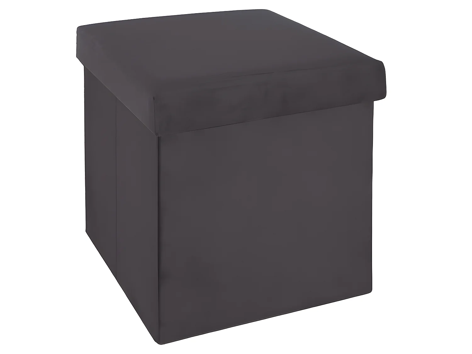 Pouf pliant gris Foncé en velours en Polyester - 38 x 38 Cm