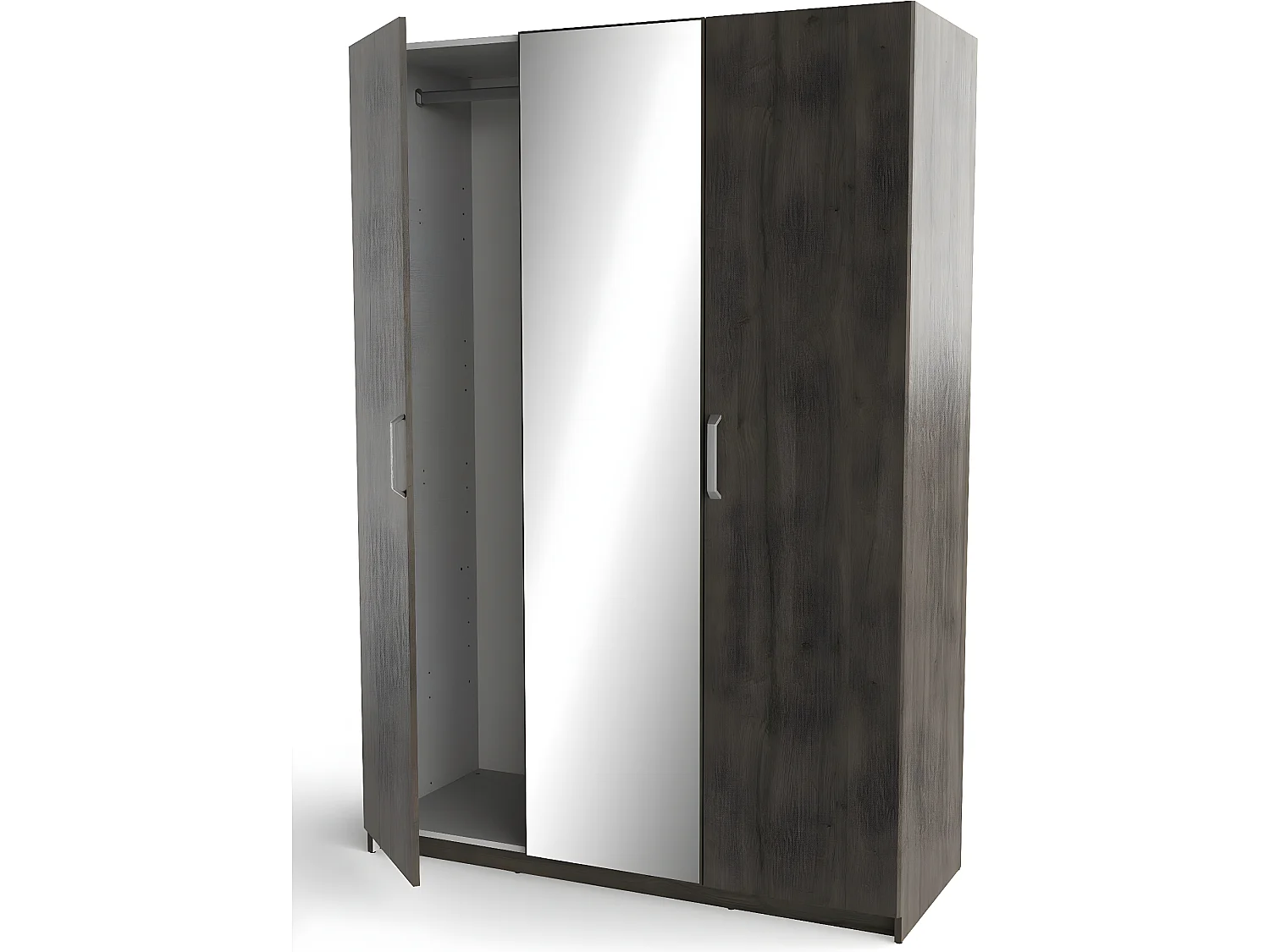 Armoire placard meuble de rangement coloris chêne Waterford - Longueur 133.5 x Hauteur 191.5 x Profondeur 51.4 cm