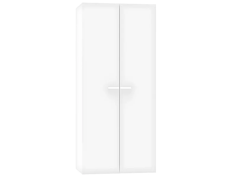 Armoire placard / meuble de rangement coloris blanc - Hauteur 180 x Longueur 79 x Profondeur 52 cm