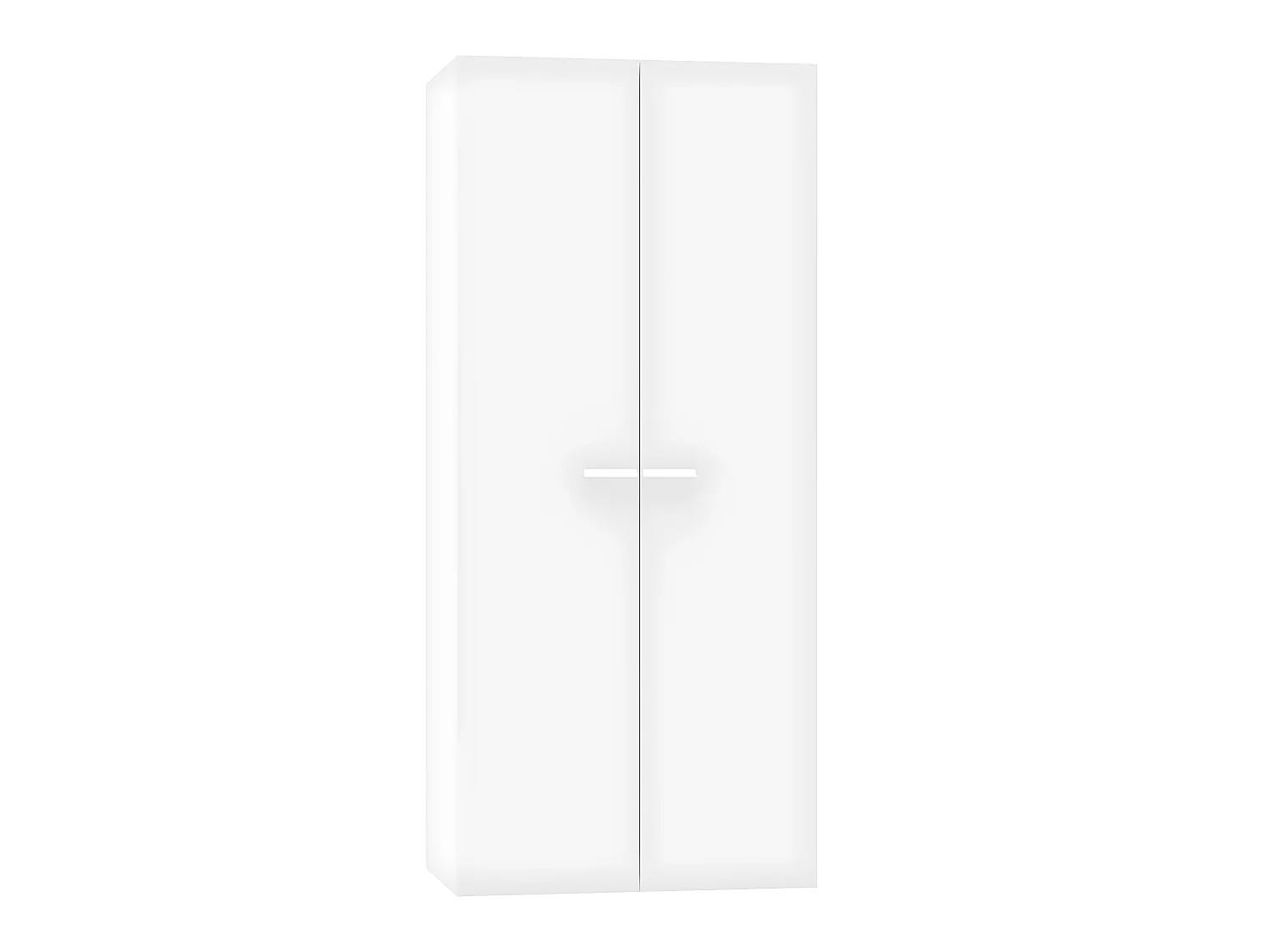 Armoire placard / meuble de rangement coloris blanc - Hauteur 180 x Longueur 79 x Profondeur 52 cm