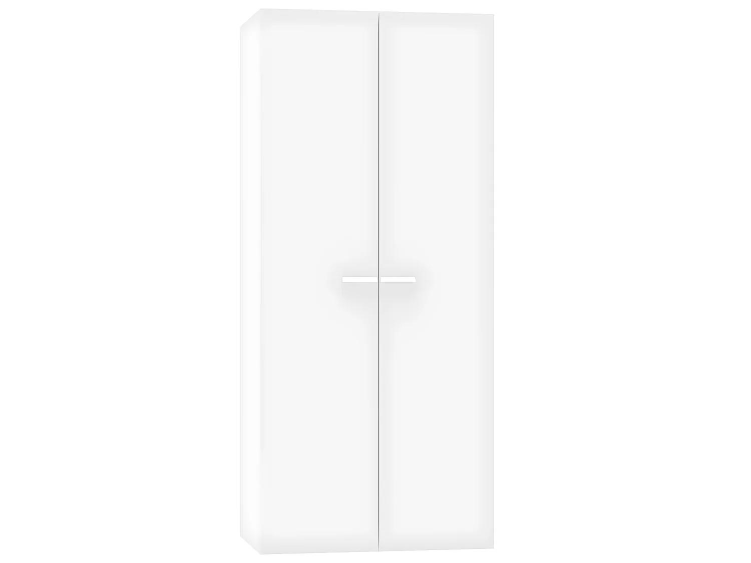 Armoire placard / meuble de rangement coloris blanc - Hauteur 180 x Longueur 79 x Profondeur 52 cm