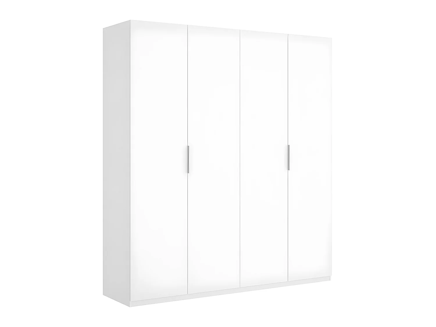 Armoire placard meuble de rangement coloris blanc brillant - Longueur 180 x Profondeur 52 x Hauteur 204 cm