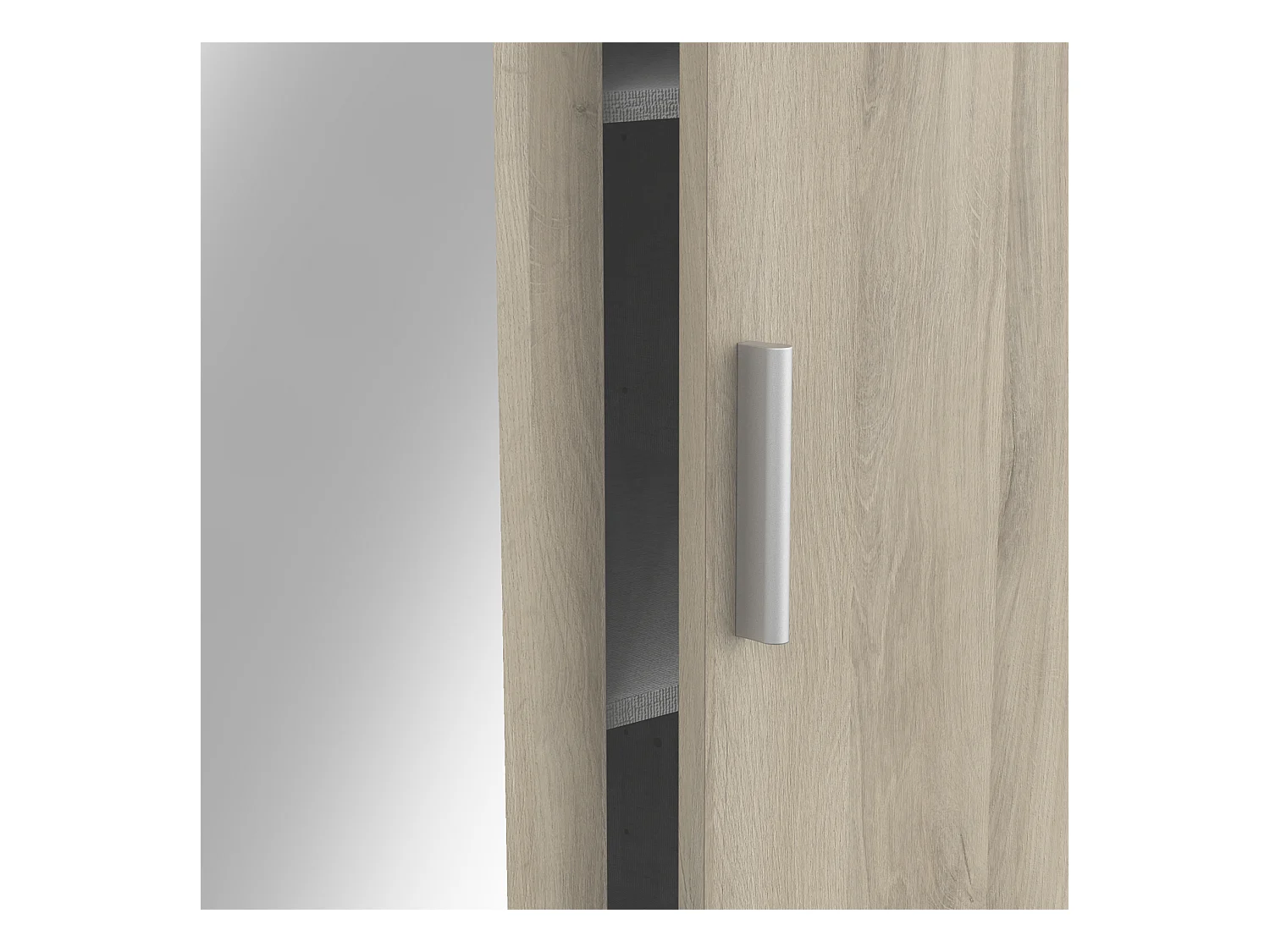 Armoire de 3 portes coloris chêne kronberg - longueur 133 x profondeur 51 x hauteur 191 cm