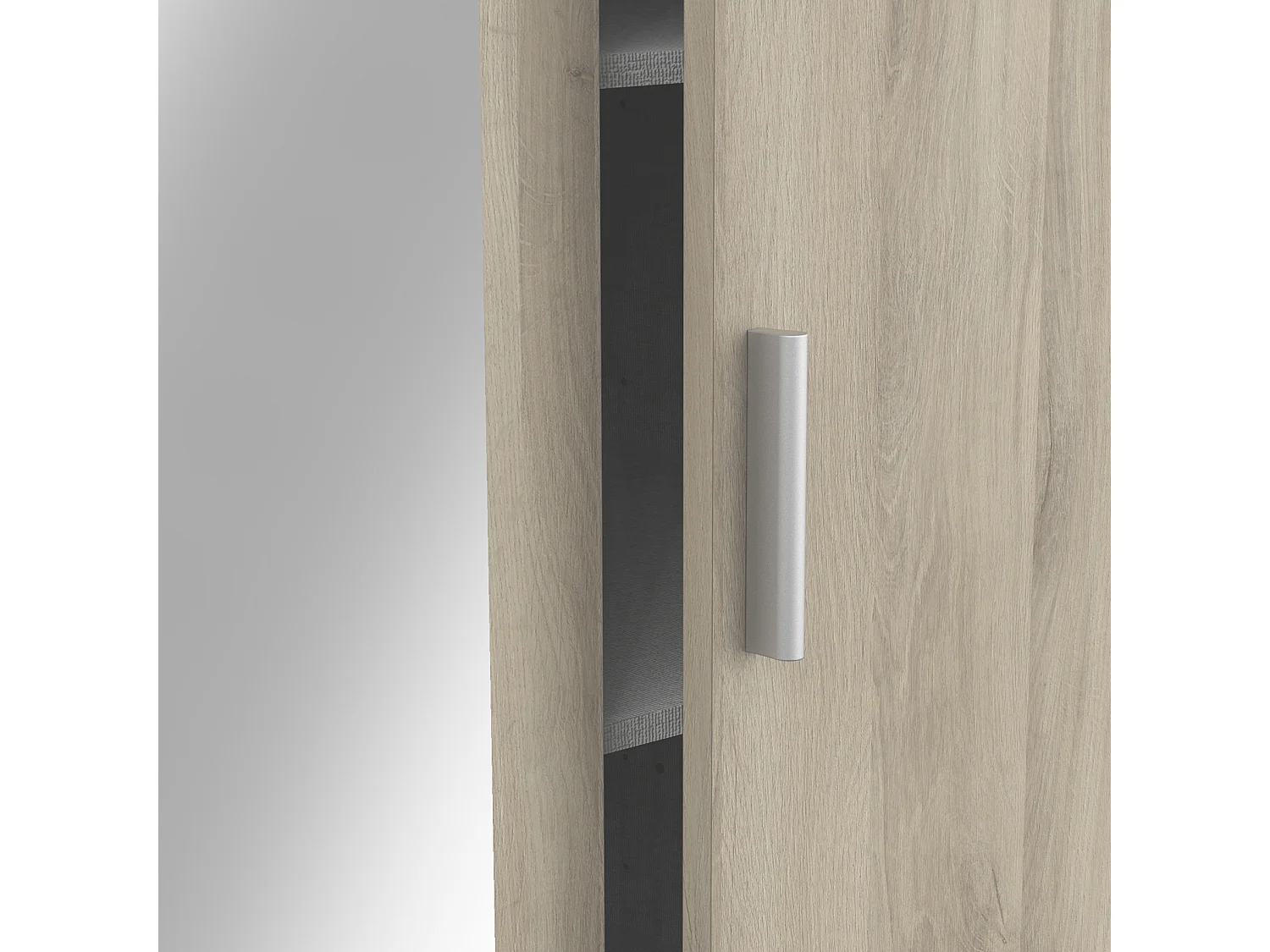 Armoire de 3 portes coloris chêne kronberg - longueur 133 x profondeur 51 x hauteur 191 cm