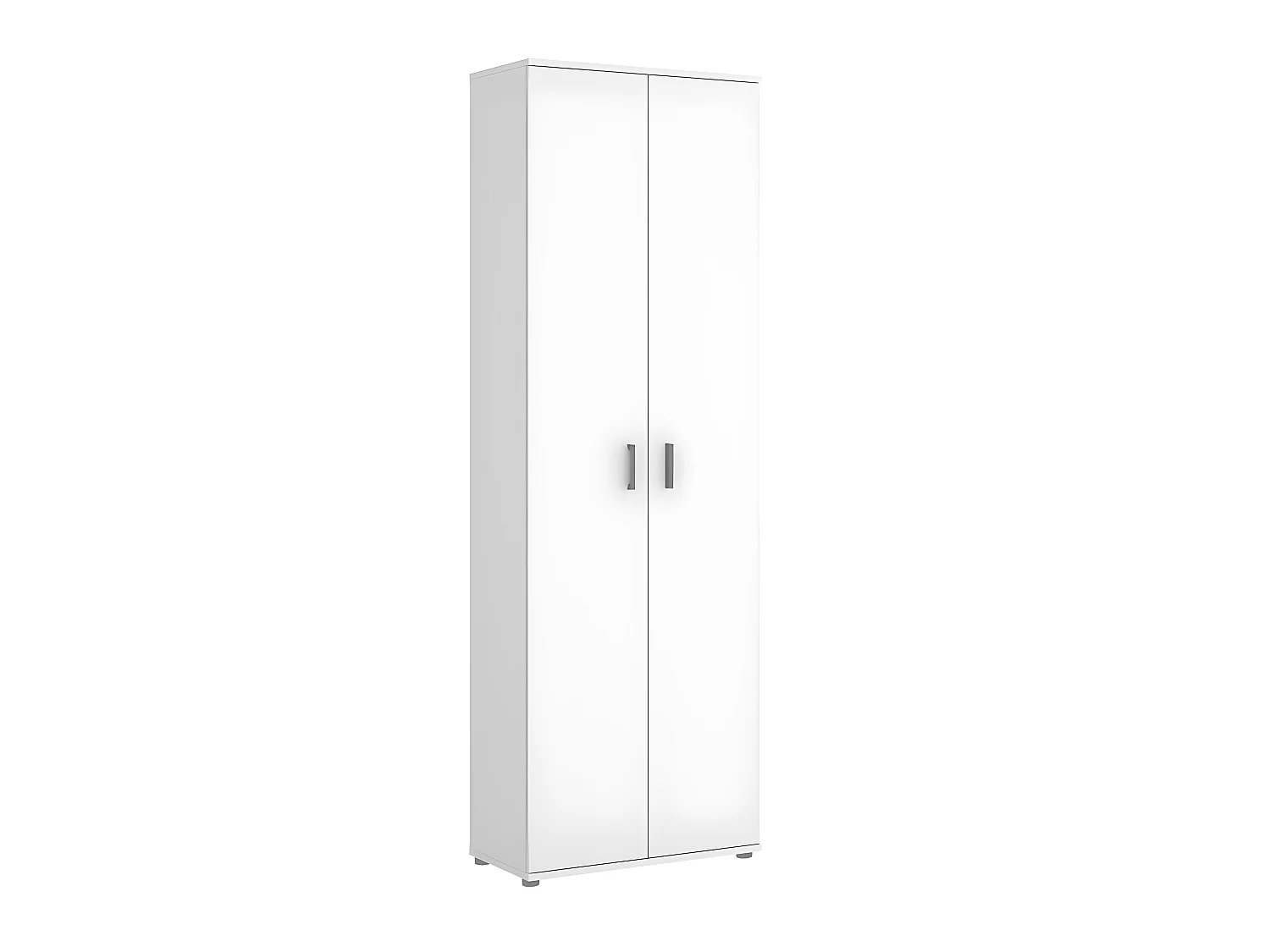 Armoire de rangement 2 portes coloris blanc -Longueur 61 x Profondeur 35 x Hauteur 190 cm