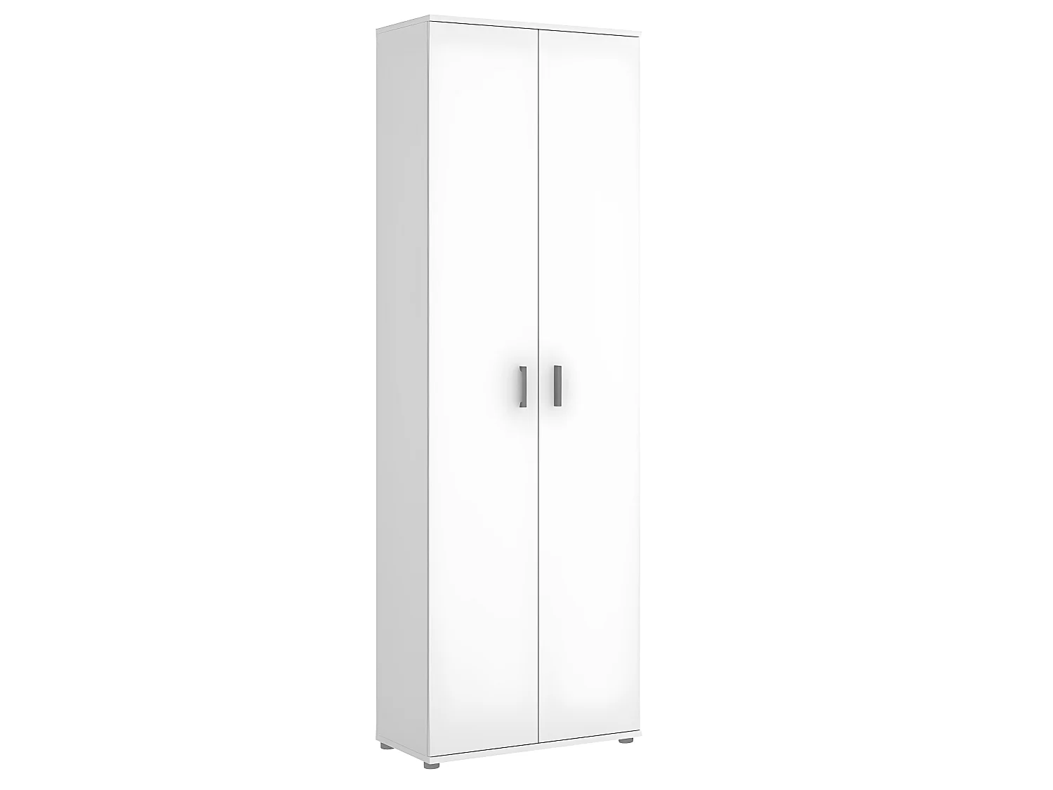 Armoire de rangement 2 portes coloris blanc -Longueur 61 x Profondeur 35 x Hauteur 190 cm