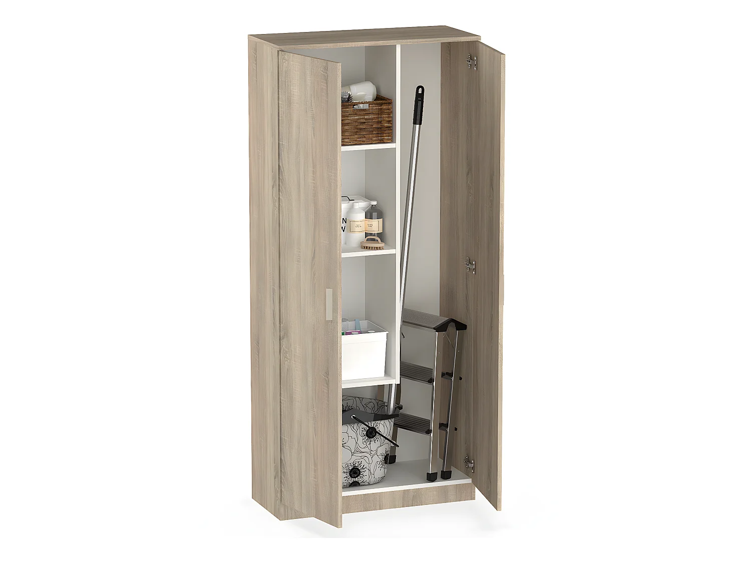 Armoire / meuble de rangement coloris Cambrian - Hauteur 180 x Longueur 80 x Profondeur 35 cm