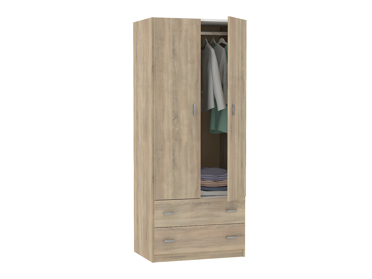 Armoire placard / meuble de rangement coloris Cambrian - Hauteur 180 x Longueur 74 x Profondeur 50 cm