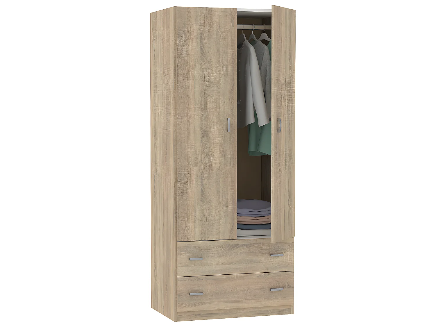 Armoire placard / meuble de rangement coloris Cambrian - Hauteur 180 x Longueur 74 x Profondeur 50 cm