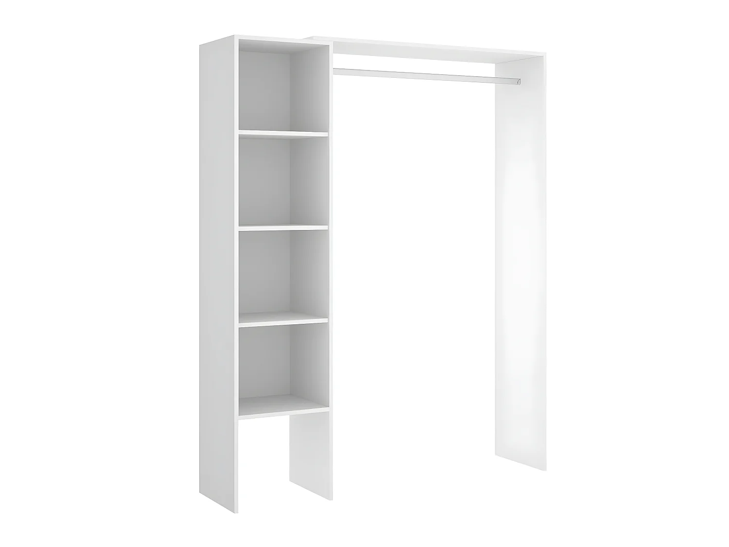 Armoire placard extensible coloris blanc - 140-110x40x187cm