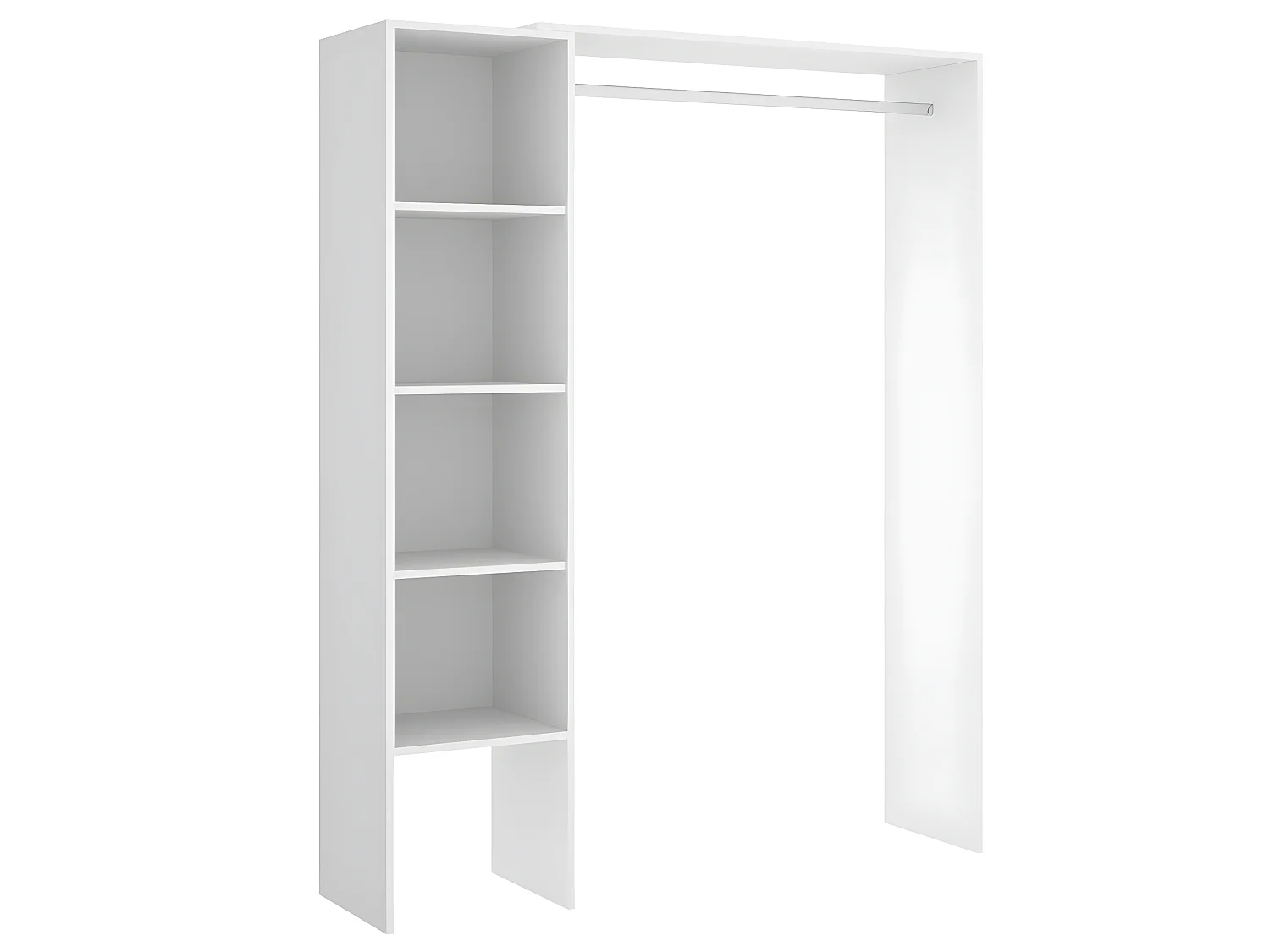 Armoire placard extensible coloris blanc - 140-110x40x187cm