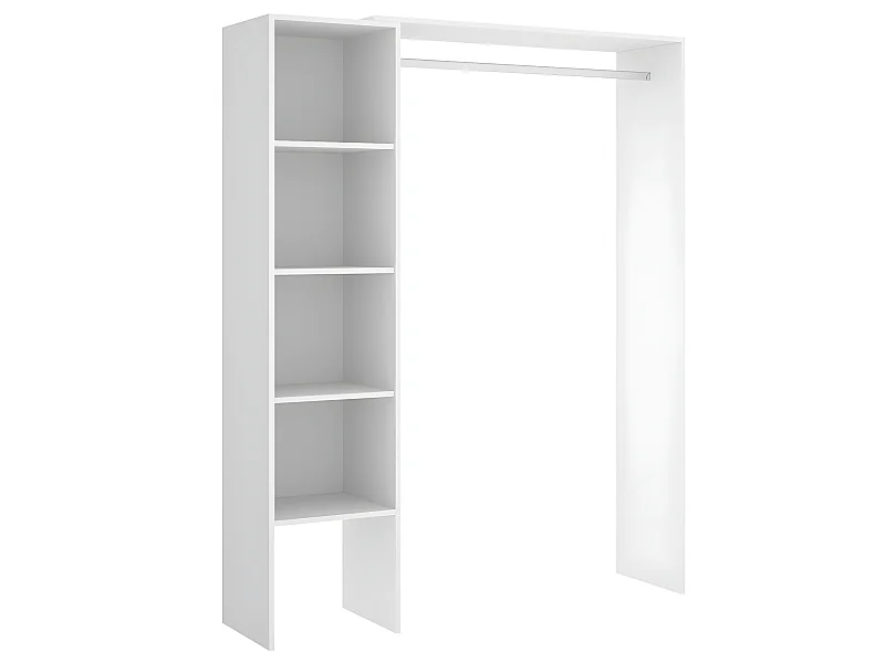 Armoire placard extensible coloris blanc - 140-110x40x187cm