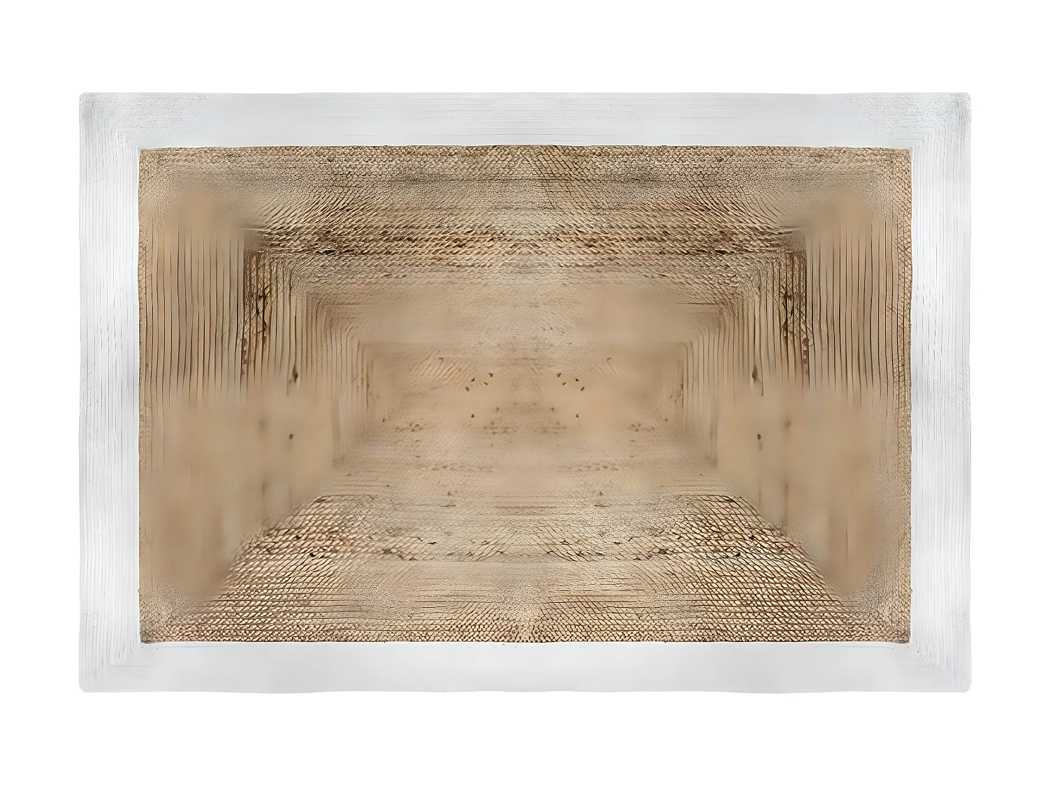 Tapis en jute coloris naturel / blanc- L. 170 x l. 120 cm