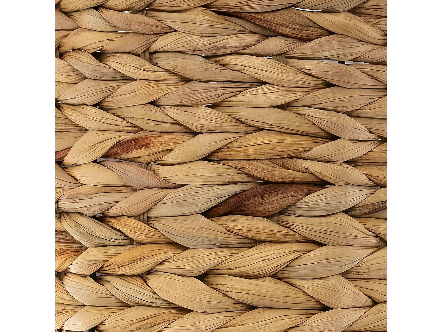 Lot de 2 pots coloris beige en tressé / métal