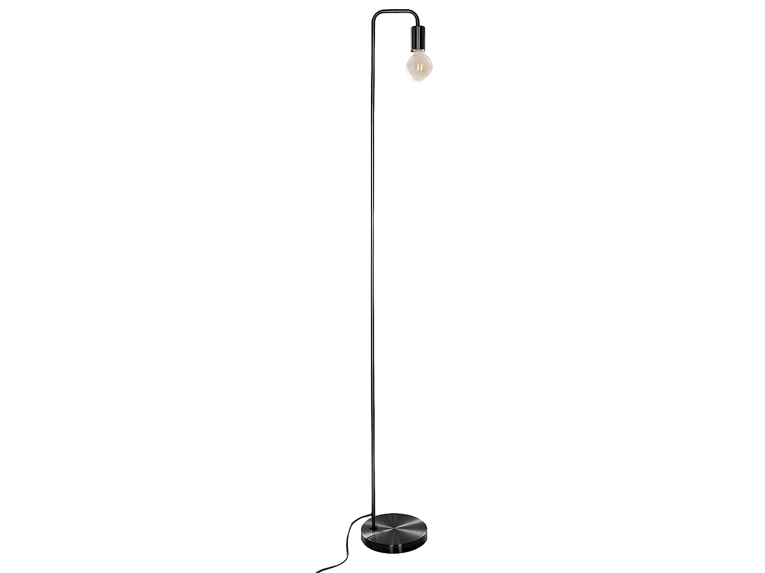 Lampadaire en métal coloris noir - D.20 x H.150 cm