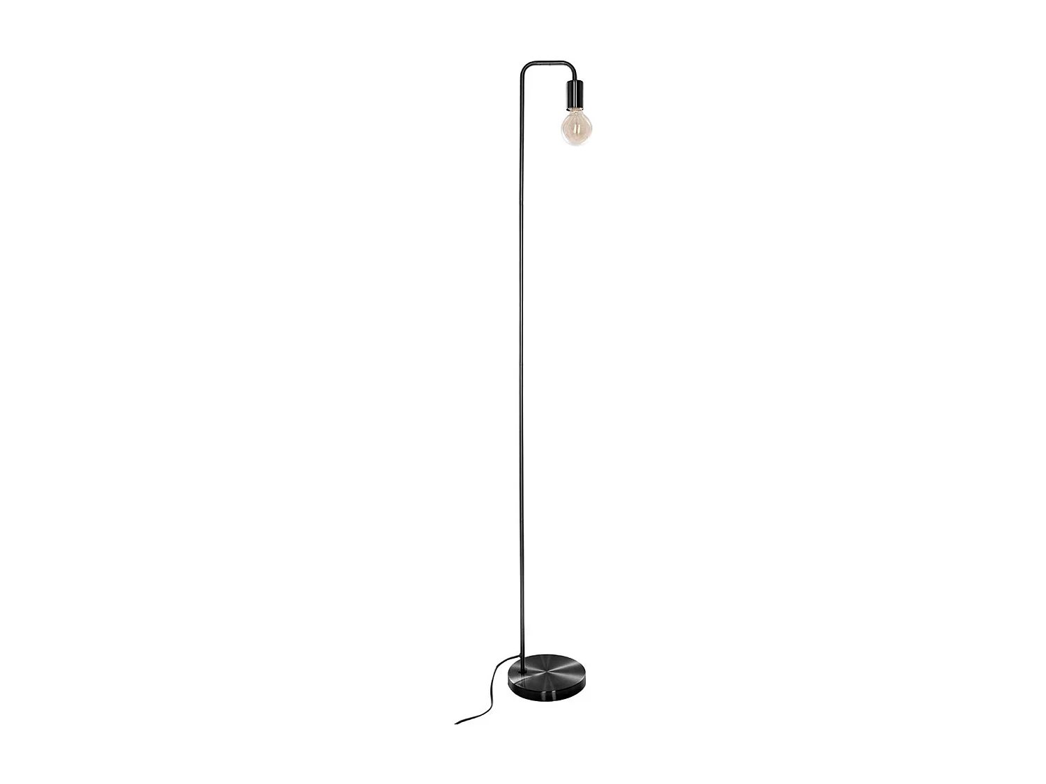 Lampadaire en métal coloris noir - D.20 x H.150 cm