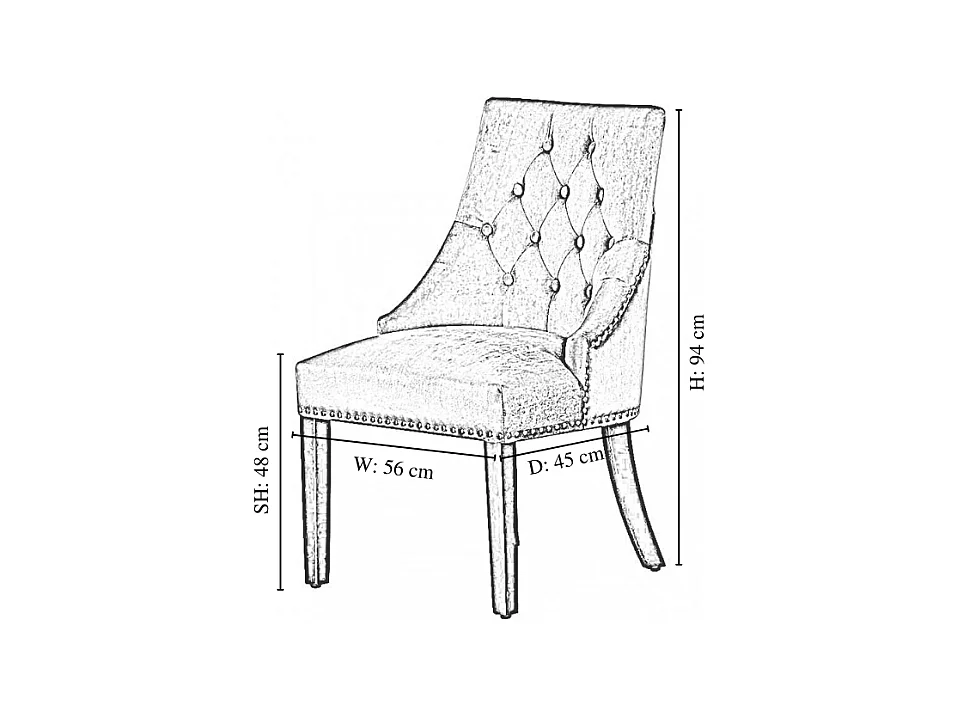 Set aus 6 Windsor-Esszimmerstühlen – Plüsch-Samtpolsterung und stabile Beine aus Massivholz – perfekt für Ihr Esszimmer und Wohnzimmer – Dunkelgrau
