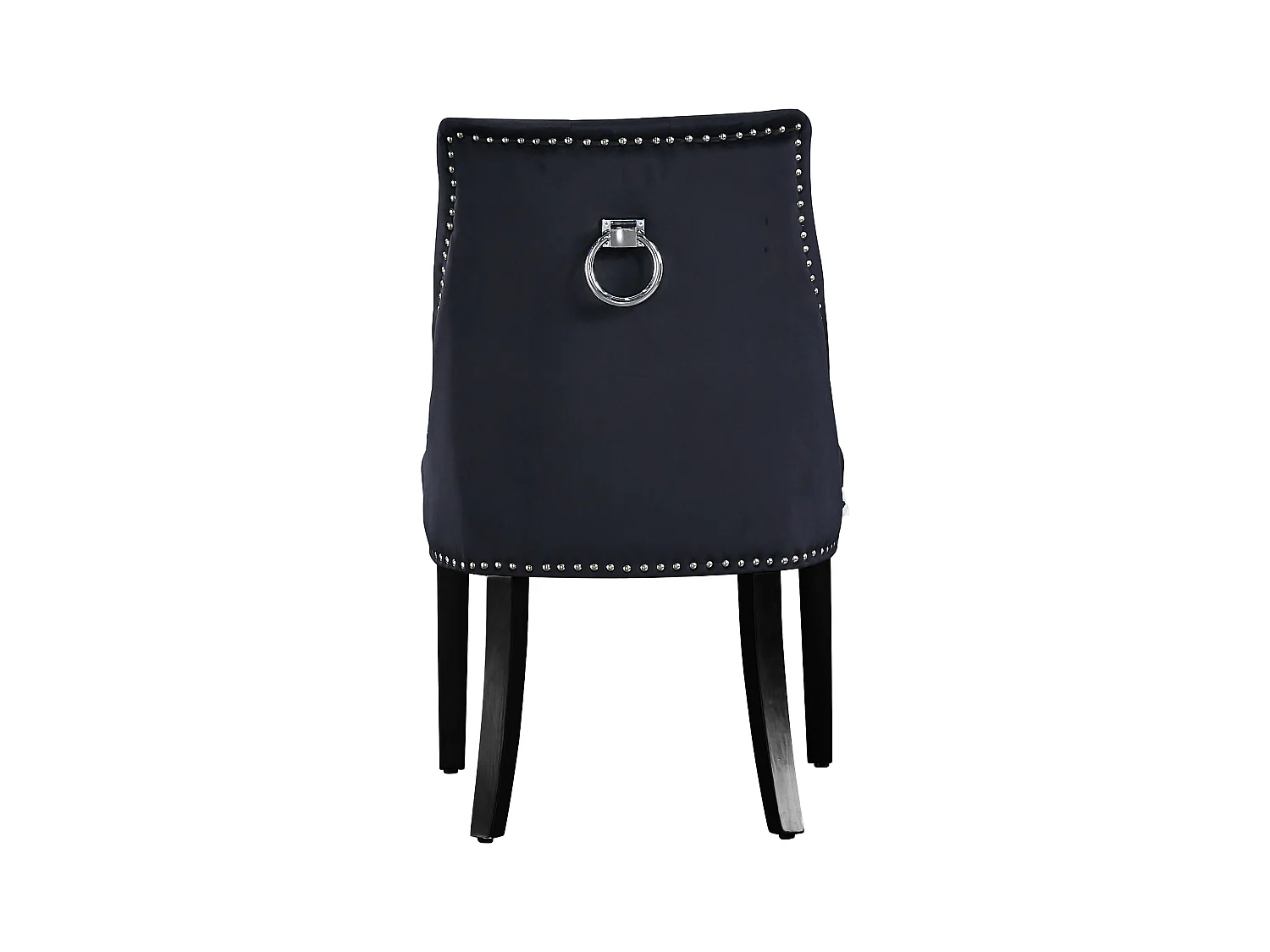 Lot de 6 chaises de salle à manger Windsor - Revêtement en velours et pieds robustes en bois massif - Parfaites pour votre salle à manger et votre salon - Noir