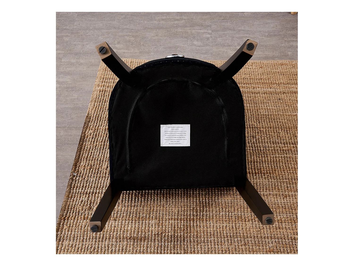 Lot de 6 chaises de salle à manger Windsor - Revêtement en velours et pieds robustes en bois massif - Parfaites pour votre salle à manger et votre salon - Noir