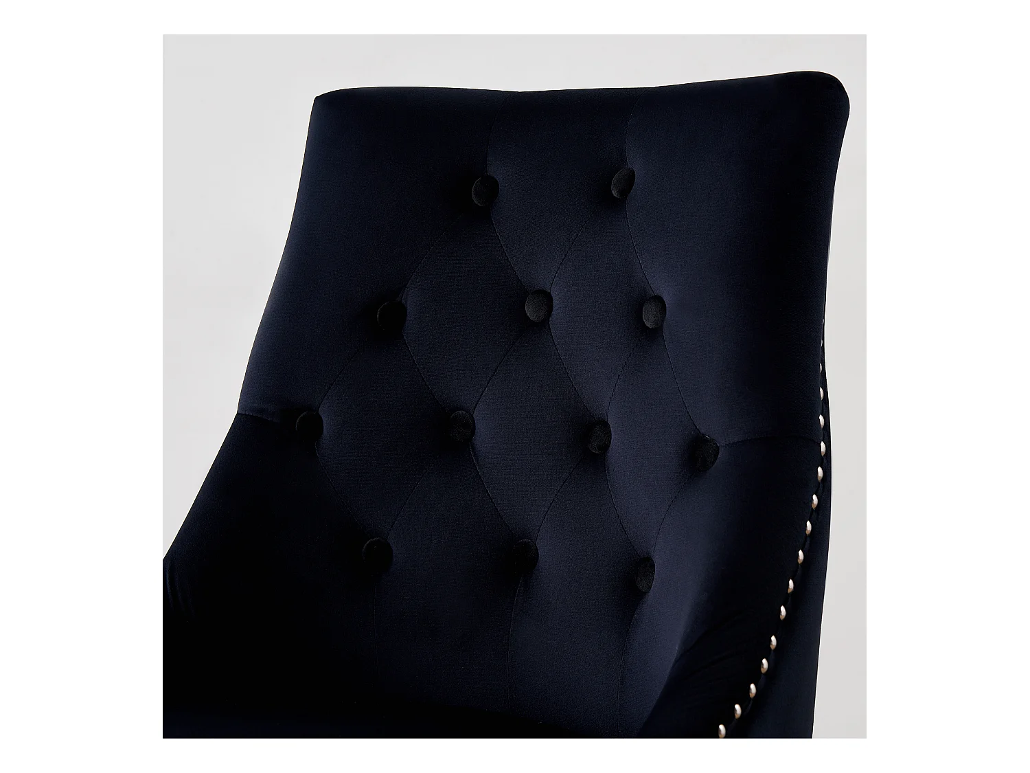 Lot de 6 chaises de salle à manger Windsor - Revêtement en velours et pieds robustes en bois massif - Parfaites pour votre salle à manger et votre salon - Noir