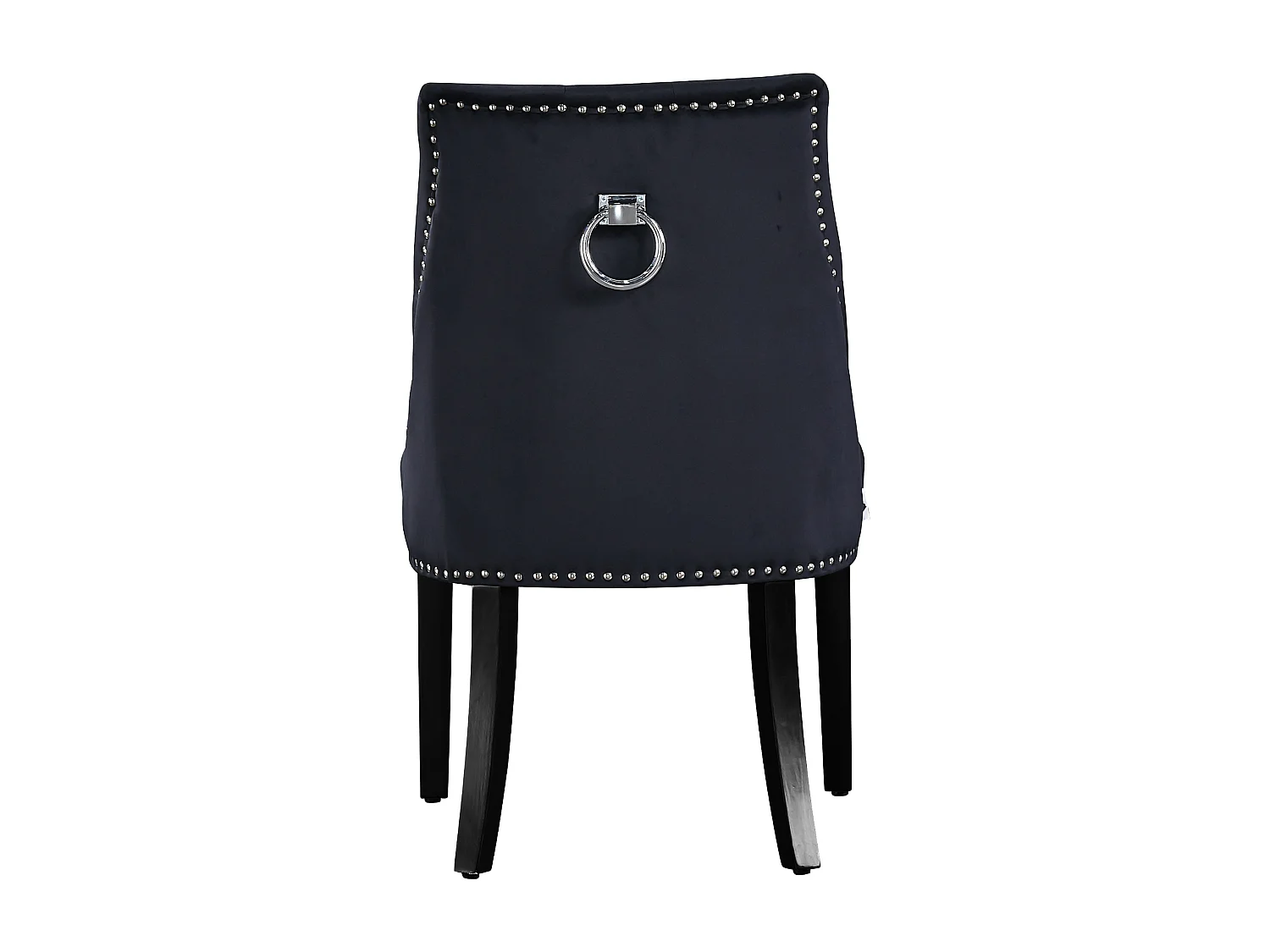 Lot de 6 chaises de salle à manger Windsor - Revêtement en velours et pieds robustes en bois massif - Parfaites pour votre salle à manger et votre salon - Noir