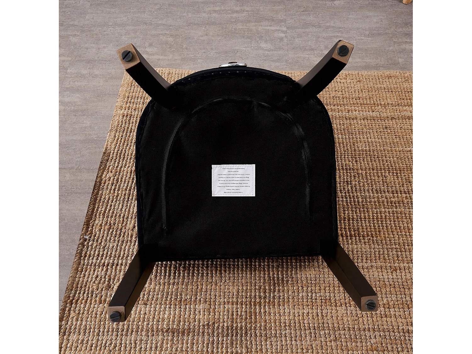 Lot de 6 chaises de salle à manger Windsor - Revêtement en velours et pieds robustes en bois massif - Parfaites pour votre salle à manger et votre salon - Noir