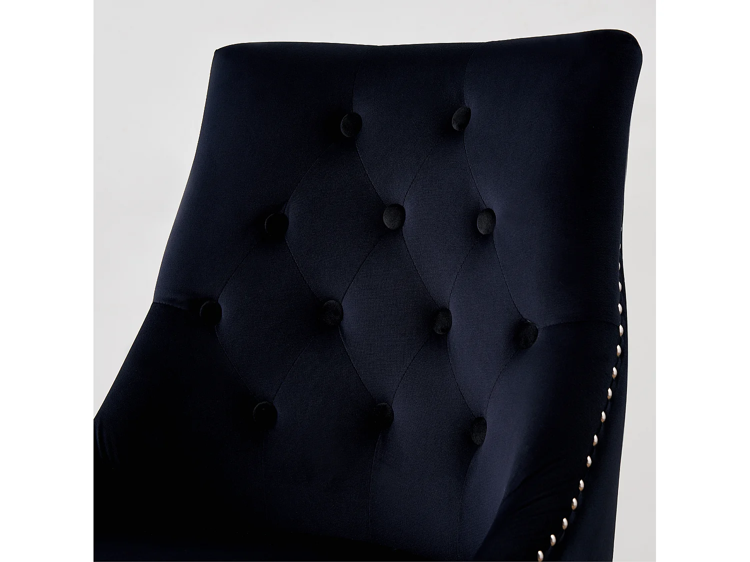 Lot de 6 chaises de salle à manger Windsor - Revêtement en velours et pieds robustes en bois massif - Parfaites pour votre salle à manger et votre salon - Noir