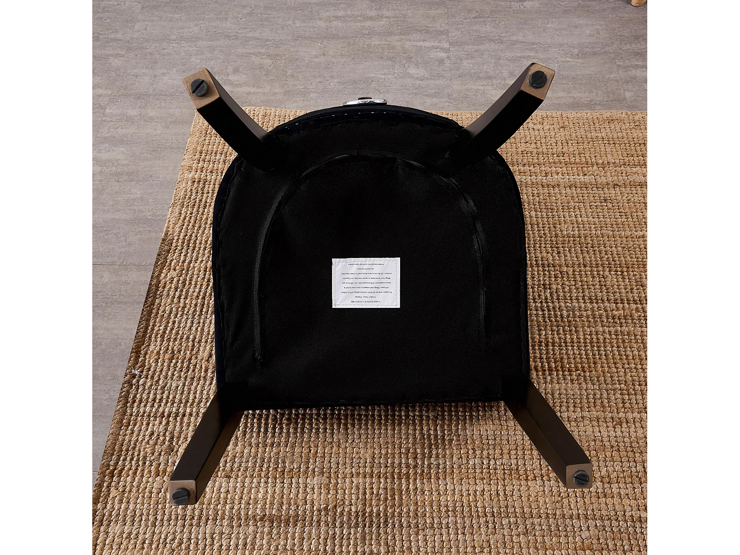 Lot de 6 chaises de salle à manger Windsor - Revêtement en velours et pieds robustes en bois massif - Parfaites pour votre salle à manger et votre salon - Noir