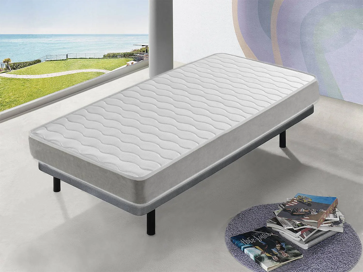 Matelas 80X160 APOLO, Epaisseur 14 CM LIT ENFANT, Juvenil, ergonomique et respirant. Montessori