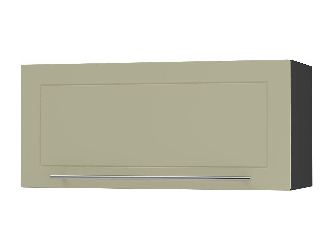 KLAPPHÄNGESCHRANK Kvantum W4B/80-AV Vanille Matt / Schwarz Matt 80 / 32,5 / 36cm