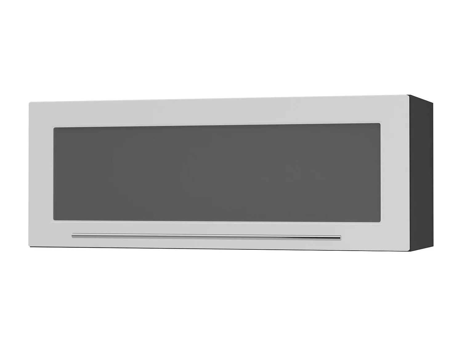 KLAPPHÄNGESCHRANK Kvantum W4BS/90 Weiß Matt / Schwarz Matt 90 / 32,5 / 36cm