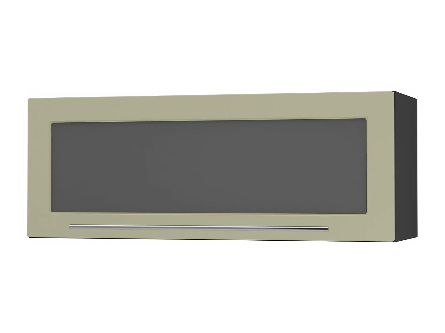 KLAPPHÄNGESCHRANK Kvantum W4BS/90 Vanille Matt / Schwarz Matt 90 / 32,5 / 36cm