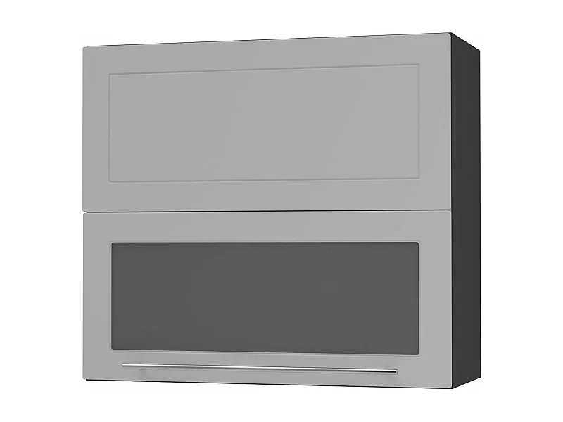 KÜCHENHÄNGESCHRANK Kvantum W8BS/80 Dust Grey Matt / Schwarz Matt 80 / 32,5 / 72cm