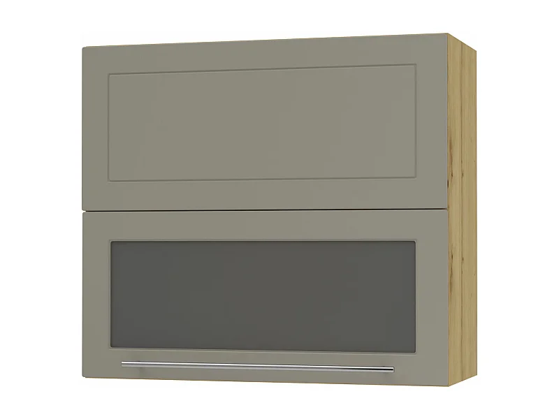 KÜCHENHÄNGESCHRANK Kvantum W8BS/80 Beige Matt / Eiche Artisan Matt 80 / 32,5 / 72cm