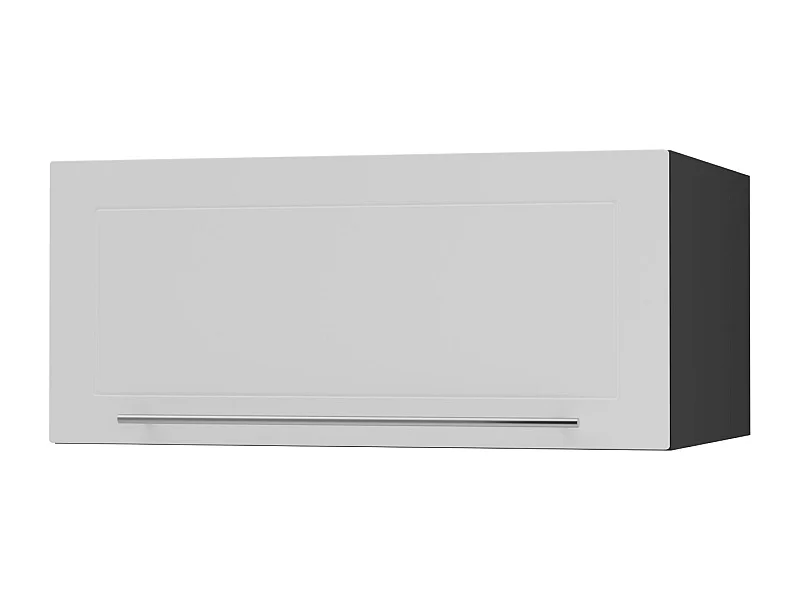 KLAPPHÄNGESCHRANK Kvantum W6B/80 Weiß Matt / Schwarz Matt 80 / 59 / 36cm