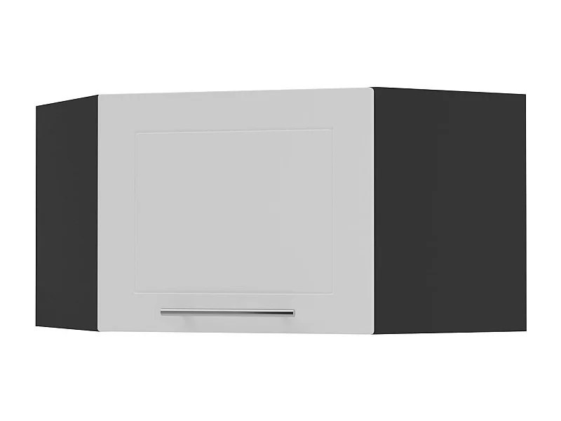 ECKHÄNGESCHRANK Kvantum W10/60/36 Weiß Matt / Schwarz Matt 60 / 60 / 36cm