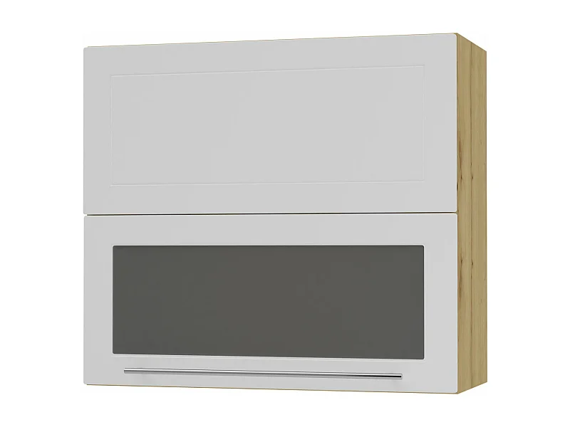 KÜCHENHÄNGESCHRANK Kvantum W8BS/80 Weiß Matt / Eiche Artisan Matt 80 / 32,5 / 72cm