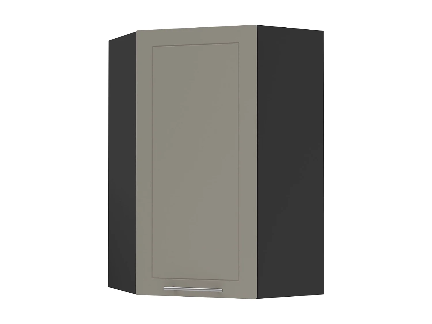 KÜCHENHÄNGESCHRANK Kvantum W4/10/60 Beige Matt / Schwarz Matt 60 / 60 / 96cm