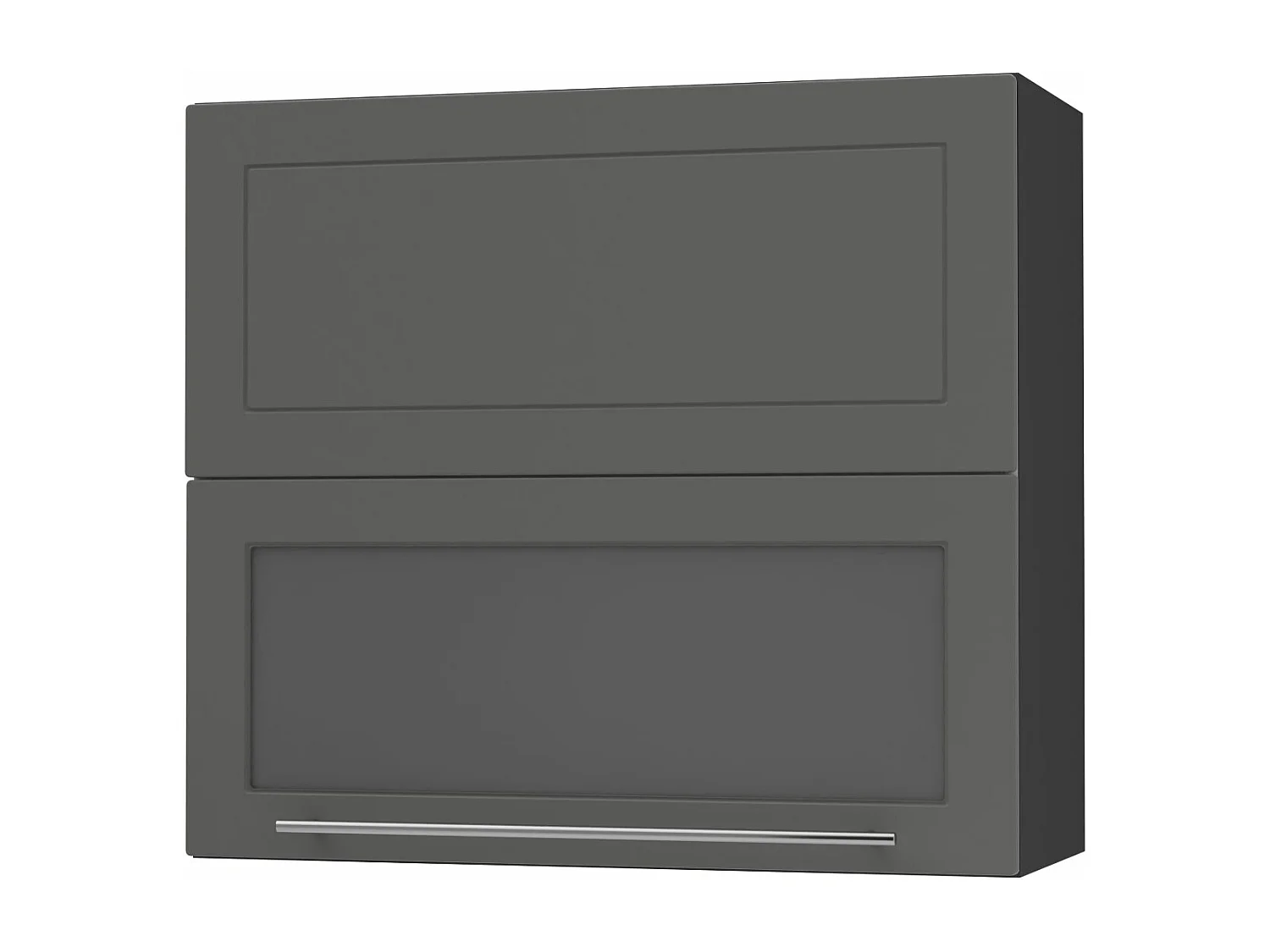 KÜCHENHÄNGESCHRANK Kvantum W8BS/80 Graphit Matt / Schwarz Matt 80 / 32,5 / 72cm