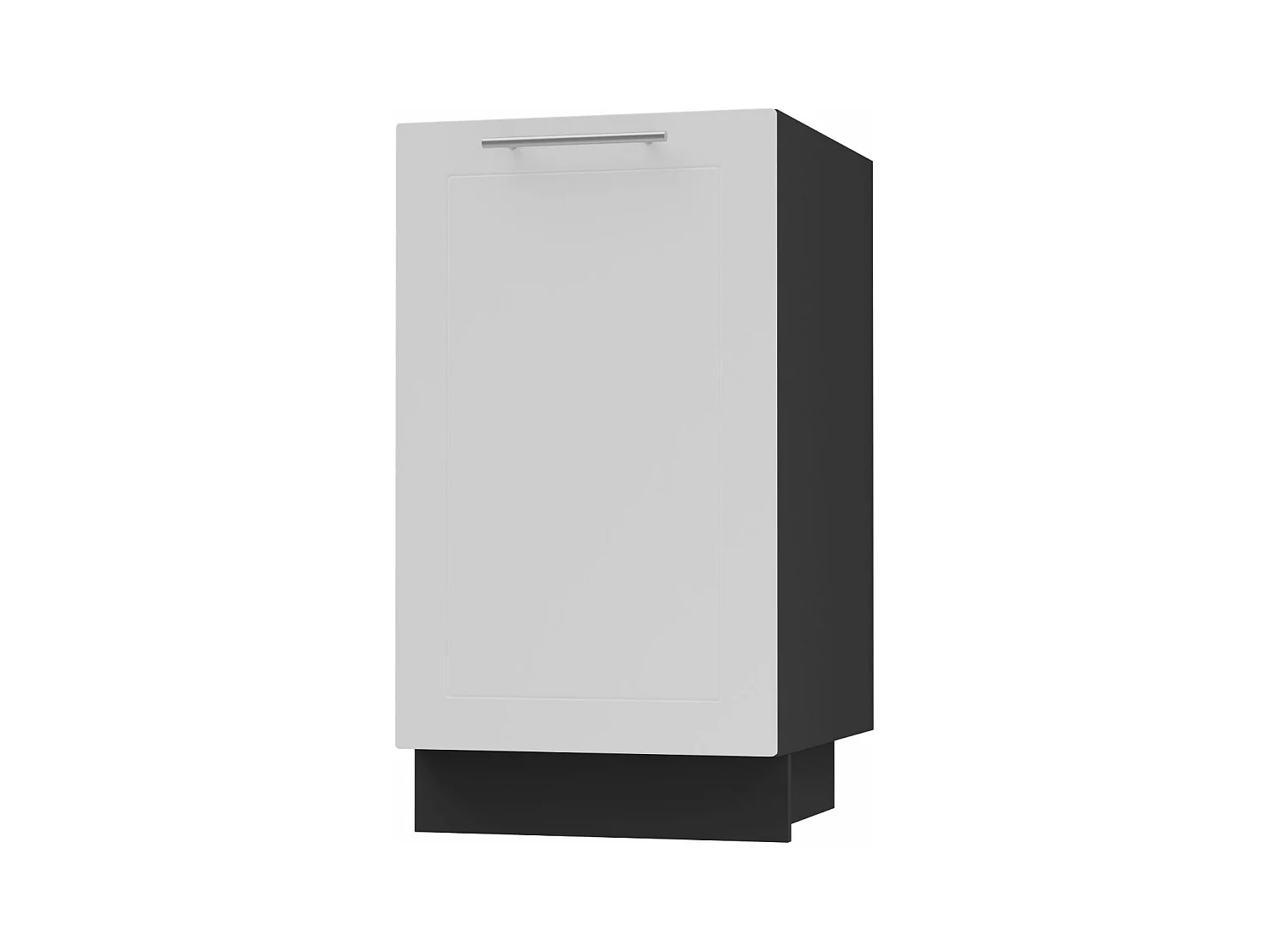 KÜCHENUNTERSCHRANK Kvantum D1D/45 Weiß Matt / Schwarz Matt 45 / 50 / 82cm