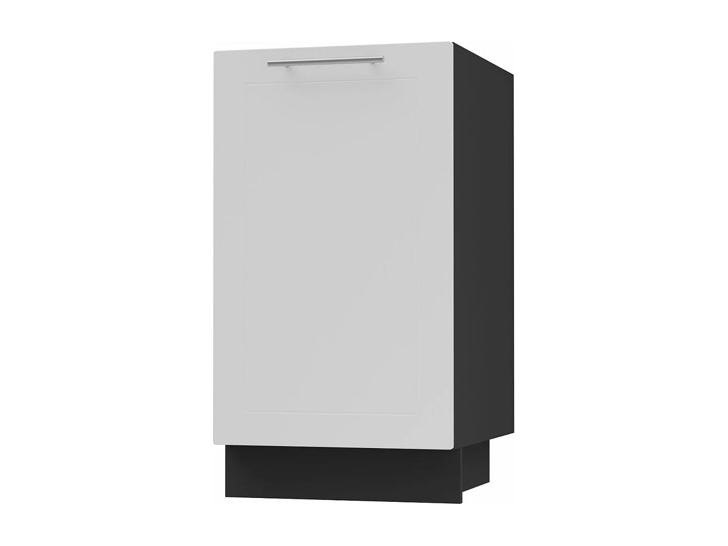 KÜCHENUNTERSCHRANK Kvantum D1D/45 Weiß Matt / Schwarz Matt 45 / 50 / 82cm