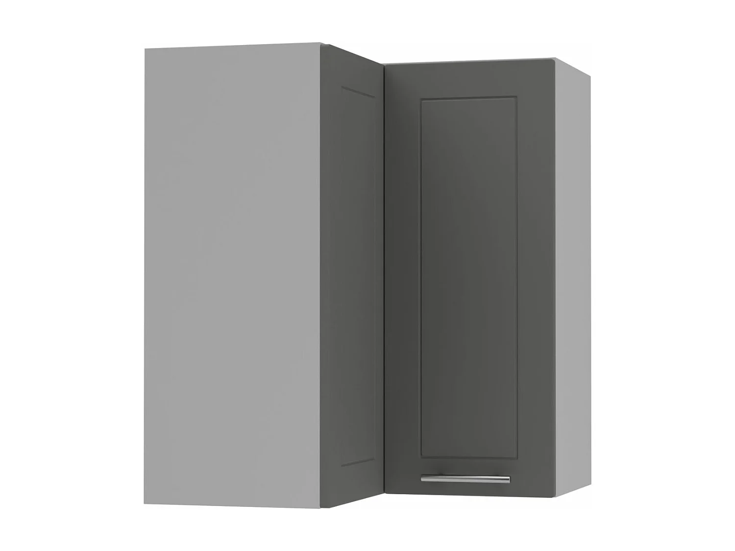 ECKHÄNGESCHRANK Kvantum W12/60 Graphit Matt / Grau Matt 60 / 60 / 72cm