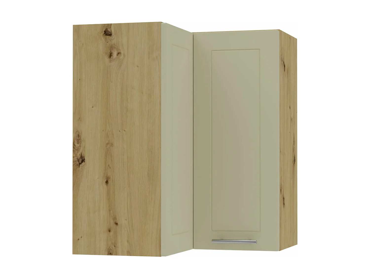 ECKHÄNGESCHRANK Kvantum W12/60 Vanille Matt / Eiche Artisan Matt 60 / 60 / 72cm