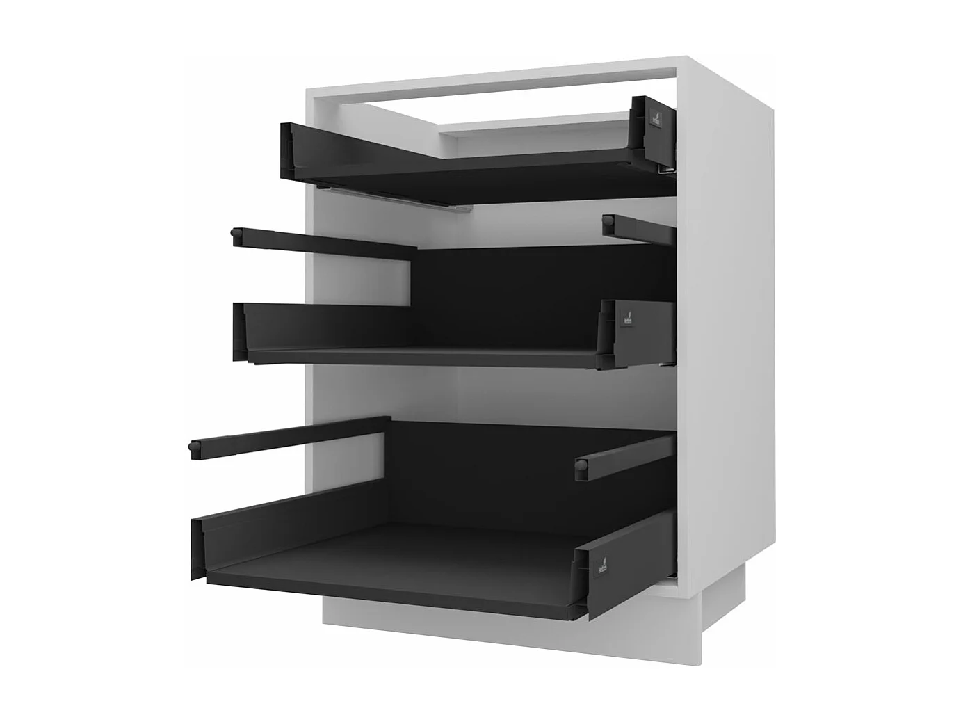 SCHUBLADENUNTERSCHRANK Rimini D3A/60 RAL 6025 Farngrün Matt / Weiß 60 / 50 / 82cm