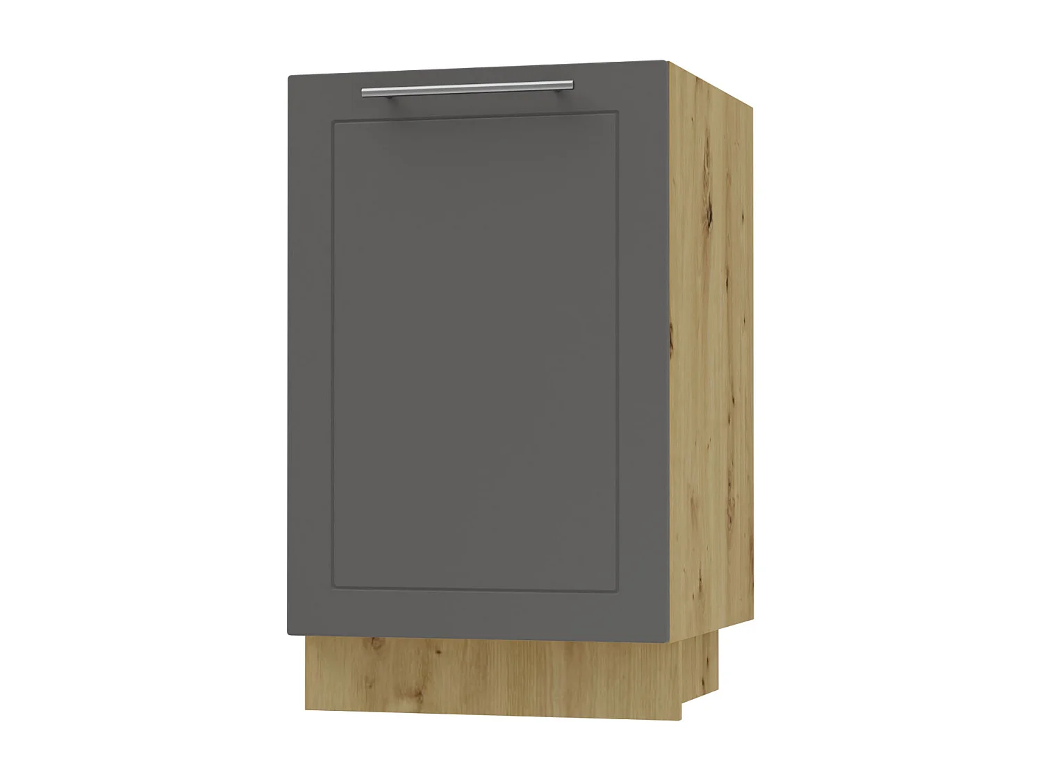 KÜCHENUNTERSCHRANK Kvantum D1D/50 Graphit Matt / Eiche Artisan Matt 50 / 50 / 82cm