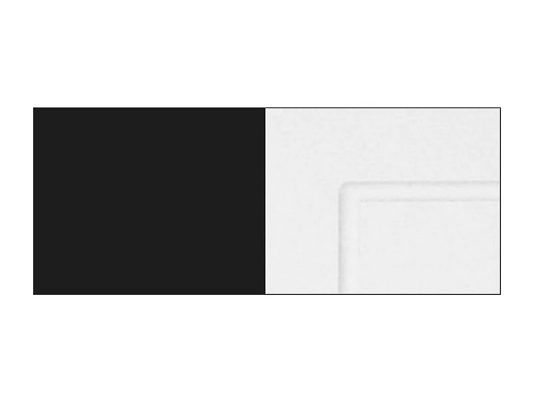 ECKHÄNGESCHRANK Kvantum W12/60 Weiß Matt / Schwarz Matt 60 / 60 / 72cm