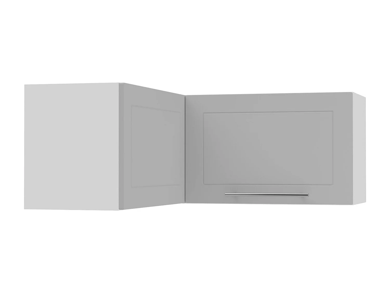 ECKHÄNGESCHRANK Kvantum W14/90/36 Dust Grey Matt / Weiß Matt 90 / 90 / 36cm