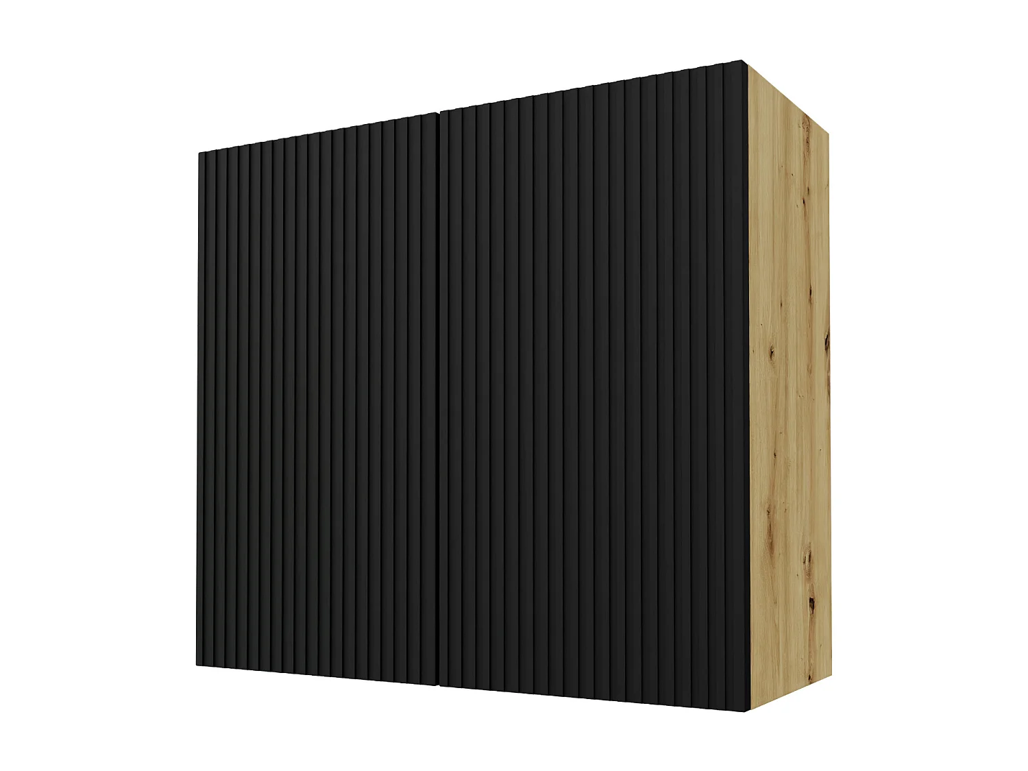 KÜCHENHÄNGESCHRANK Lamello W3/80 Schwarz Matt / Eiche Artisan 80 / 32,5 / 72cm