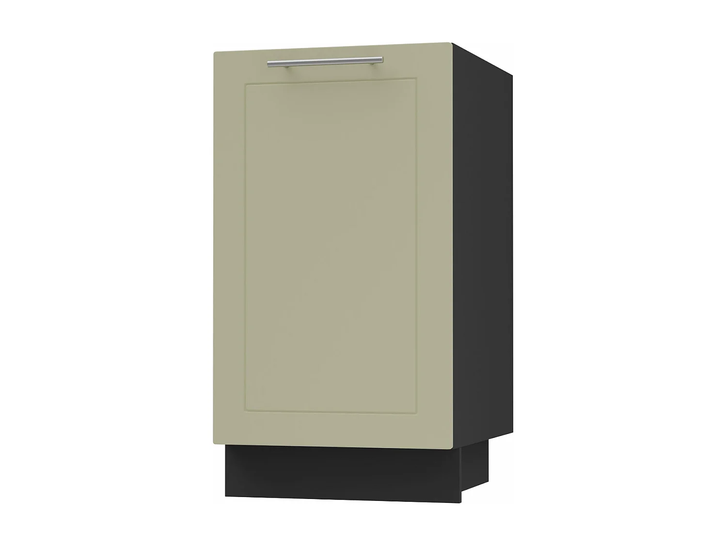 KÜCHENUNTERSCHRANK Kvantum D1D/45 Vanille Matt / Schwarz Matt 45 / 50 / 82cm